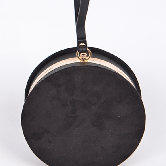 1 LEFT2XHP** PINK HALEY VELVET EMBR. FLOWER CLUTCH - Picture 2 of 4